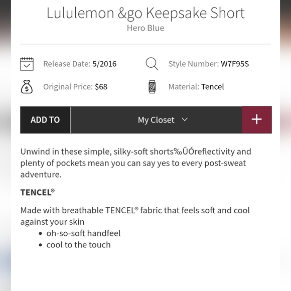 lululemon athletica &go Keepsake Short - Hero Blue - Picture 4 of 12